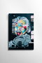 Wallity Pintura Decorativa de Vidrio Templado Multicolor 30 x 45 cm